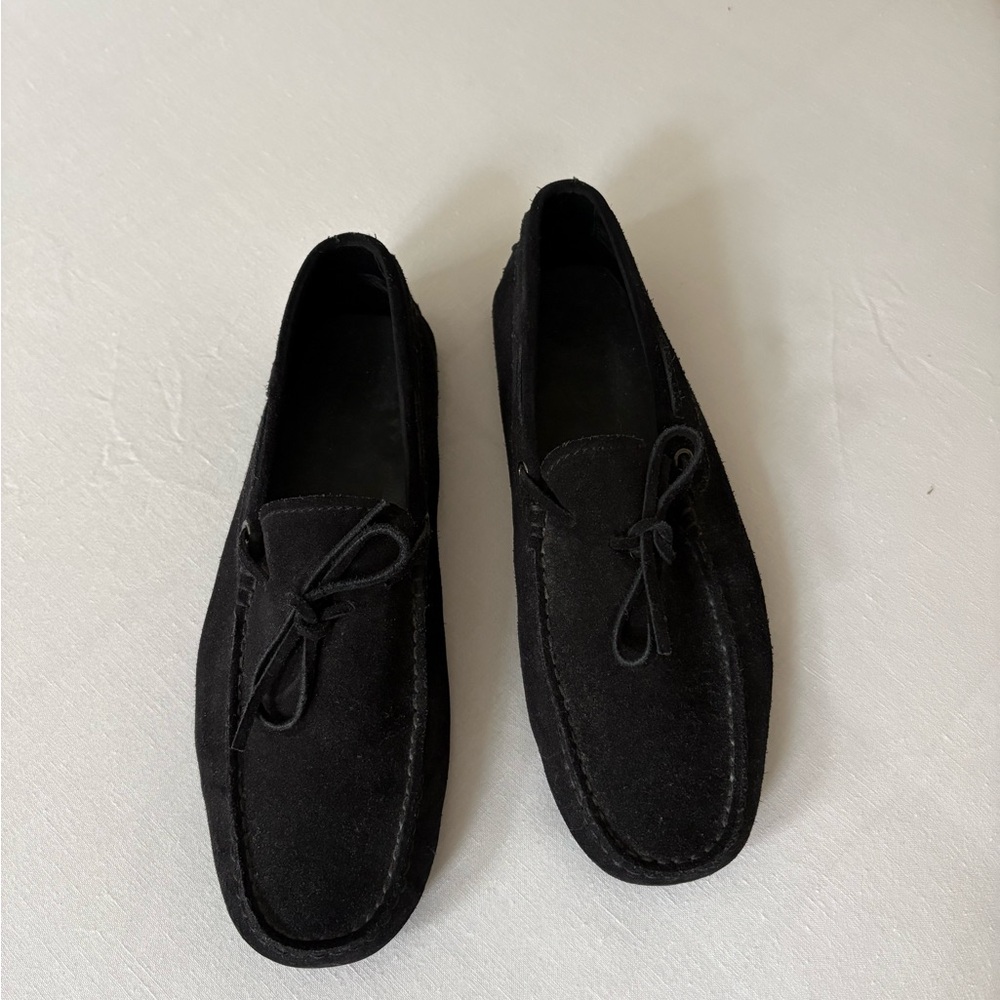Tod's Black Suede Driving Loafers